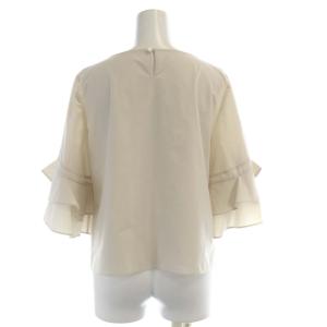 TO BE CHIC シャツ ブラウス ビジュー装飾 フレアスリーブ 七分袖 40 アイボリー W5M02-402-40 /RO