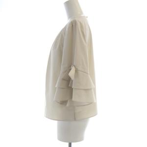 TO BE CHIC シャツ ブラウス ビジュー装飾 フレアスリーブ 七分袖 40 アイボリー W5M02-402-40 /RO