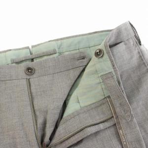 INCOTEX スリムフィット SLIM FIT スラックス パンツ ジップフライ 48 グレー 1NT035 5006T