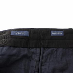 INCOTEX SLIM FIT チノパンツ チノパン テーパード ジップフライ 48 紺 ネイビー 1W0N35 /KU