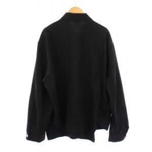 BLACK COMME des GARCONS ウールギャバジンジャケット アシンメトリー  L ブラック 1O-J017
