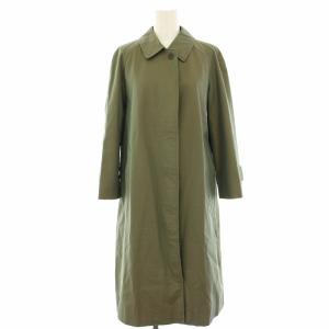 ステンカラーコート 裏地ノバチェック 7AB カーキ FD080-039-79