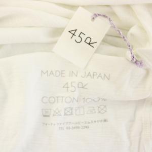 45R ロンT Tシャツ カットソー ヘンリーネック 長袖 タグ付き 4 白 ホワイト 4037095 /YT