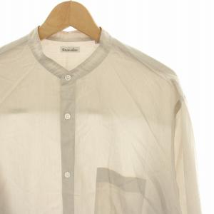 Steven Alan BEL&CO STRIPEBANDCOLLARSHIRT-ALINE バンドカラーシャツ ノーカラーシャツ