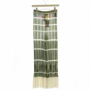 フレア ニットパンツ 40 グリーン