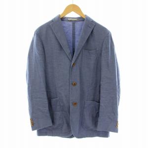 DOVER テーラードジャケット ブレザー 麻 リネン混 46 青 ブルー T2902EW /KU