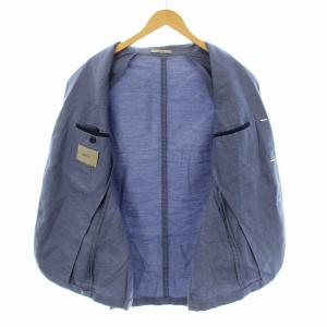 BOGLIOLI DOVER テーラードジャケット ブレザー 麻 リネン混 46 青 ブルー T2902EW /KU