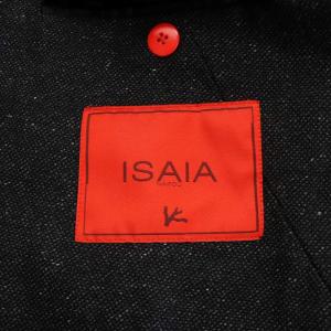 ISAIA SAILOR テーラードジャケット シングル ウール シルク混 絹 48 黒 ブラック 007950 /AN35
