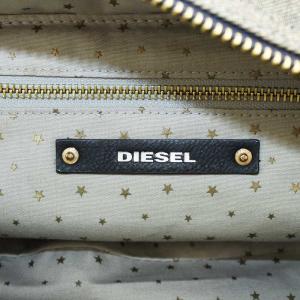 DIESEL ハンドバッグ ロゴ デニム地 グレー 紺 ネイビー /AN24