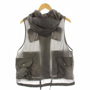 Engineered Garments ナイロン ベスト フード S グレー