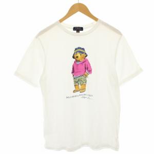 Tシャツ カットソー ポロベアプリント 半袖 XL 白 ホワイト /HN