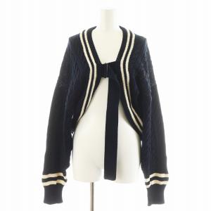 ボレロカーディガン コットン 2 紺 ネイビー 201-11196 /AN39