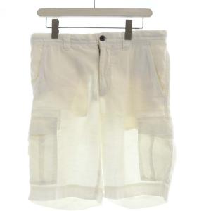 REGULAR FIT ショートパンツ ハーフ 麻 リネン混 31 白 ホワイト /RO