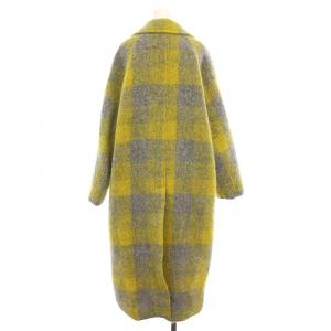 STUNNING LURE モヘアチェックロングコート アウター 1 黄色 グレー 114290152200 /YM