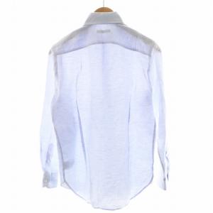 GUY ROVER シャツ 長袖 リネン 麻 39/15 1/2 水色 ライトブルー 111X2410 11085 /AN38