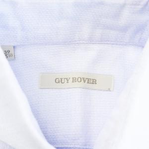 GUY ROVER シャツ 長袖 リネン 麻 39/15 1/2 水色 ライトブルー 111X2410 11085 /AN38