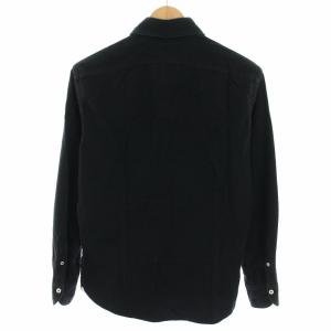 GIANNETTO シャツ ホリゾンタルカラー 長袖 39 黒 ブラック /YT