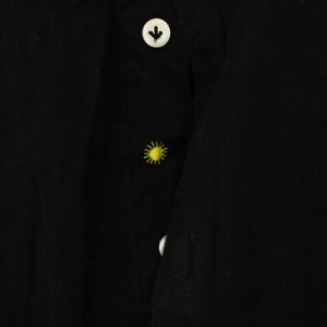 GIANNETTO シャツ ホリゾンタルカラー 長袖 39 黒 ブラック /YT