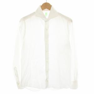 シャツ ホリゾンタルカラー 長袖 白 ホワイト /YT