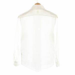 Finamore シャツ ホリゾンタルカラー 長袖 白 ホワイト /YT