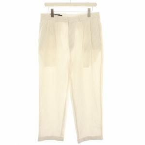 シアサッカーパンツ ジップフライ W33 L30 ベージュ 白 ホワイト /YT