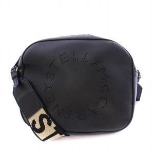 ミニカメラバッグ ショルダーバッグ ロゴ パンチング レザー バイカラー 黒 ブラック ベージュ 557907