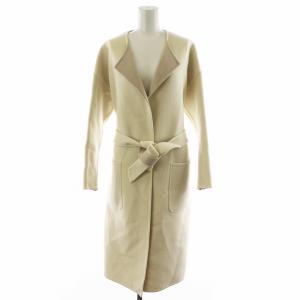 エリコ ナカムラ ERIKO NAKAMURA ノーカラーコート ロング丈 ウール アウター 9 アイボリー