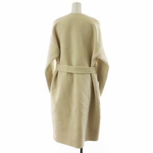 Leilian エリコ ナカムラ ERIKO NAKAMURA ノーカラーコート ロング丈 ウール アウター 9 アイボリー