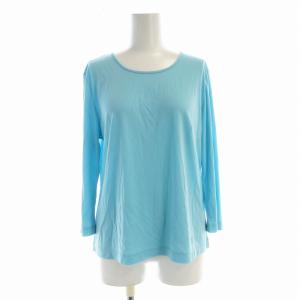 fashion カットソー Tシャツ 七分袖 ラメ 40 水色 ライトブルー 0139250 /EE