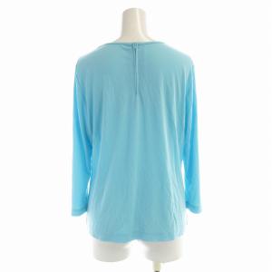 LEONARD fashion カットソー Tシャツ 七分袖 ラメ 40 水色 ライトブルー 0139250 /EE