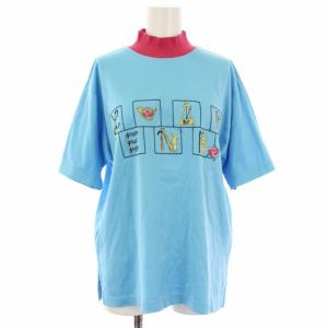 Tシャツ カットソー 半袖 ロゴ 刺繍 水色 0588 152 /TK