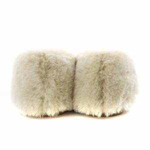 JIMMY CHOO KRISTA FLAT フラットシューズ ファー 37 ホワイト