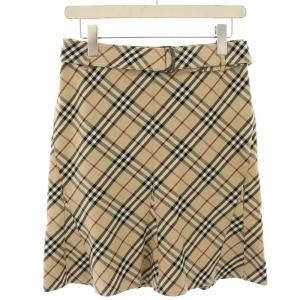 フレアスカート ミニ ノバチェック 38 ベージュ 黒 ブラック 赤 レッド FLF33-657-43