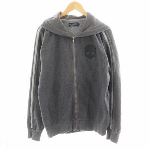 HYDROGEN セットアップ パーカー ジップアップ スウェットパンツ ジョガーパンツ ロゴ L グレー /AN16