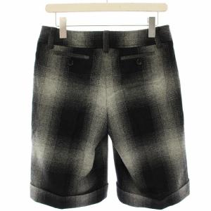 BURBERRY LONDON ハーフパンツ ショートパンツ チェック ウール 40 黒 ブラック グレー FQ355-863-07 /HN