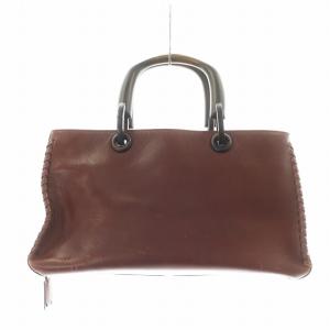 GUCCI ハンドバッグ ウッドハンドル レザー 茶 ブラウン 106238 /AN1 D OH