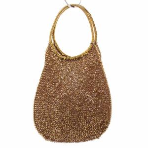 ワイヤーバッグ ハンドバッグ 茶 /TK D