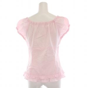 BURBERRY BLUE LABEL シャツ ブラウス 半袖 ストライプ 38 ピンク FE538-405-10 /YM