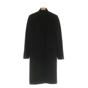 PIACENZA ロングコート スタンドカラー アンゴラカシミア混 36 ブラック /MY OS