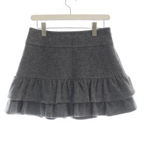 ティアードスカート ミニ ラメ 38 グレー FXF61-737-08 /RO