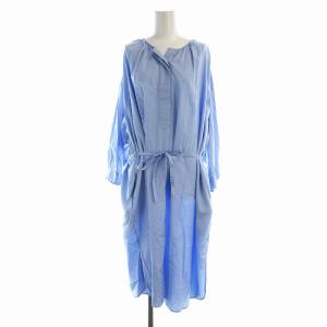 シャツワンピース ひざ丈  長袖 F 水色 ライトブルー 571-0197560 /EE