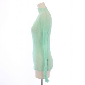 ISSEY MIYAKE 24SS カットソー 長袖 ハイネック ストレッチ シアー シースルー 2 水色 ライトブルー /BB