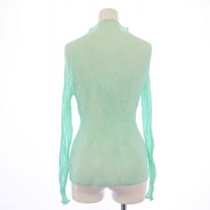 ISSEY MIYAKE 24SS カットソー 長袖 ハイネック ストレッチ シアー シースルー 2 水色 ライトブルー /BB