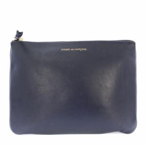 ポーチ レザー 紺 /TK D