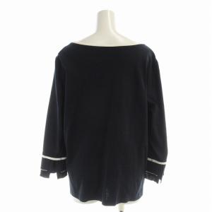 Leilian シャツ ブラウス 長袖 フリル 大きいサイズ 13+ 黒 ブラック JS-1804448 /EE