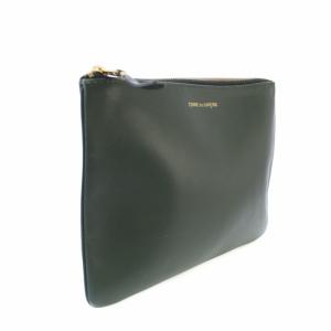 COMME des GARCONS ポーチ レザー 緑 /TK D