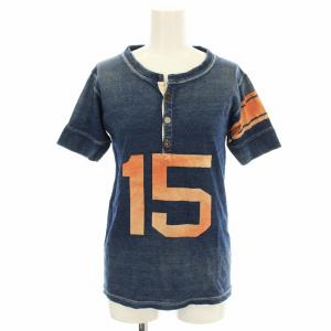 Tシャツ デニム 半袖 ヘンリーネック カットソー 1 インディゴ /G