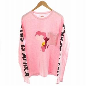 Tシャツ カットソー 長袖 ロゴ コットン 4 ピンク EK-460 /AN21