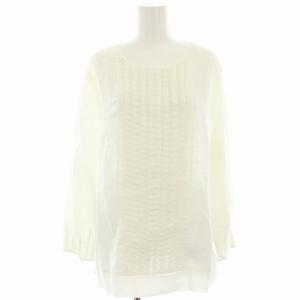 by Eriko Nakamura ブラウス シャツ プルオーバー 麻 リネン フリル タック 長袖 大きいサイズ