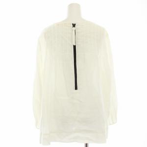 Leilian by Eriko Nakamura ブラウス シャツ プルオーバー 麻 リネン フリル タック 長袖 大きいサイズ